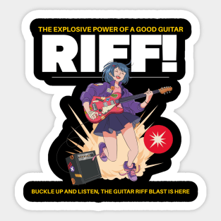 Explosive Good Guitar RIFF Sticker